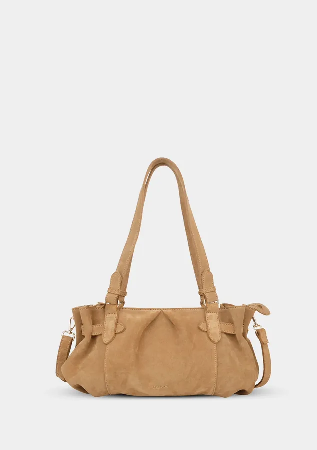 Schultertasche Beige
